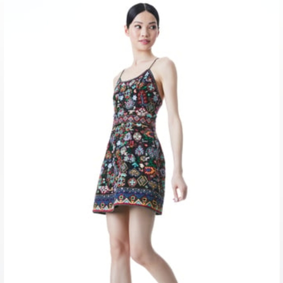 FLORENCIA EMBELLISHED MINI DRESS size 8 - Alice + Olivia - Picture 2 of 16